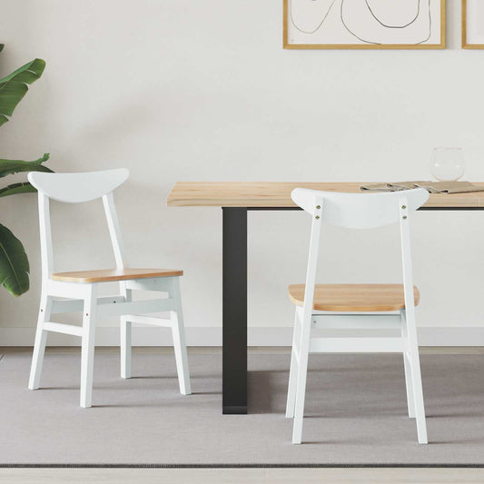 vidaXL Καρέκλες φαγητού 2 pcs Λευκό 42 x 47.5 x 81 εκ