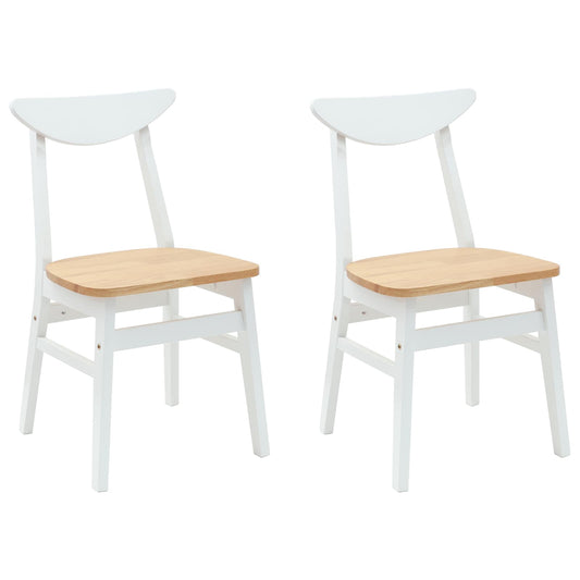 vidaXL Καρέκλες φαγητού 2 pcs Λευκό 42 x 47.5 x 81 εκ