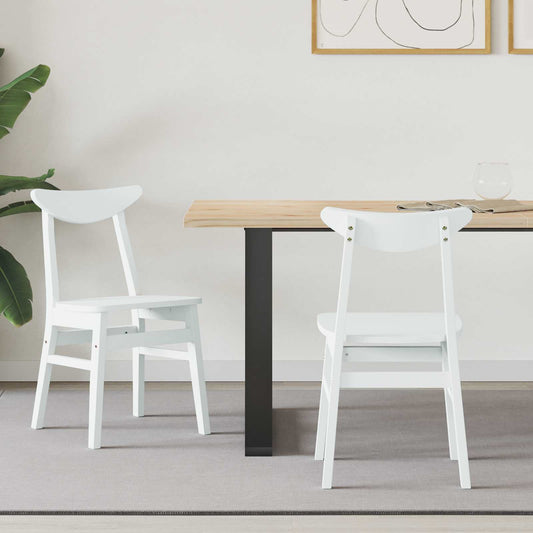 vidaXL Καρέκλες φαγητού 2 pcs Λευκό 42 x 47.5 x 81 εκ