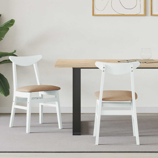 vidaXL Καρέκλες φαγητού 2 pcs Λευκό 42 x 47.5 x 81 εκ