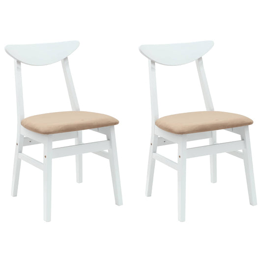 vidaXL Καρέκλες φαγητού 2 pcs Λευκό 42 x 47.5 x 81 εκ