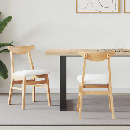vidaXL Καρέκλες φαγητού 2 pcs Φυσικό 42 x 47.5 x 81 εκ