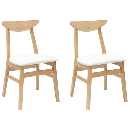 vidaXL Καρέκλες φαγητού 2 pcs Φυσικό 42 x 47.5 x 81 εκ