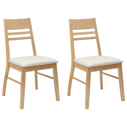 vidaXL Καρέκλες φαγητού 2 pcs Φυσικό 43 x 54 x 89 εκ.