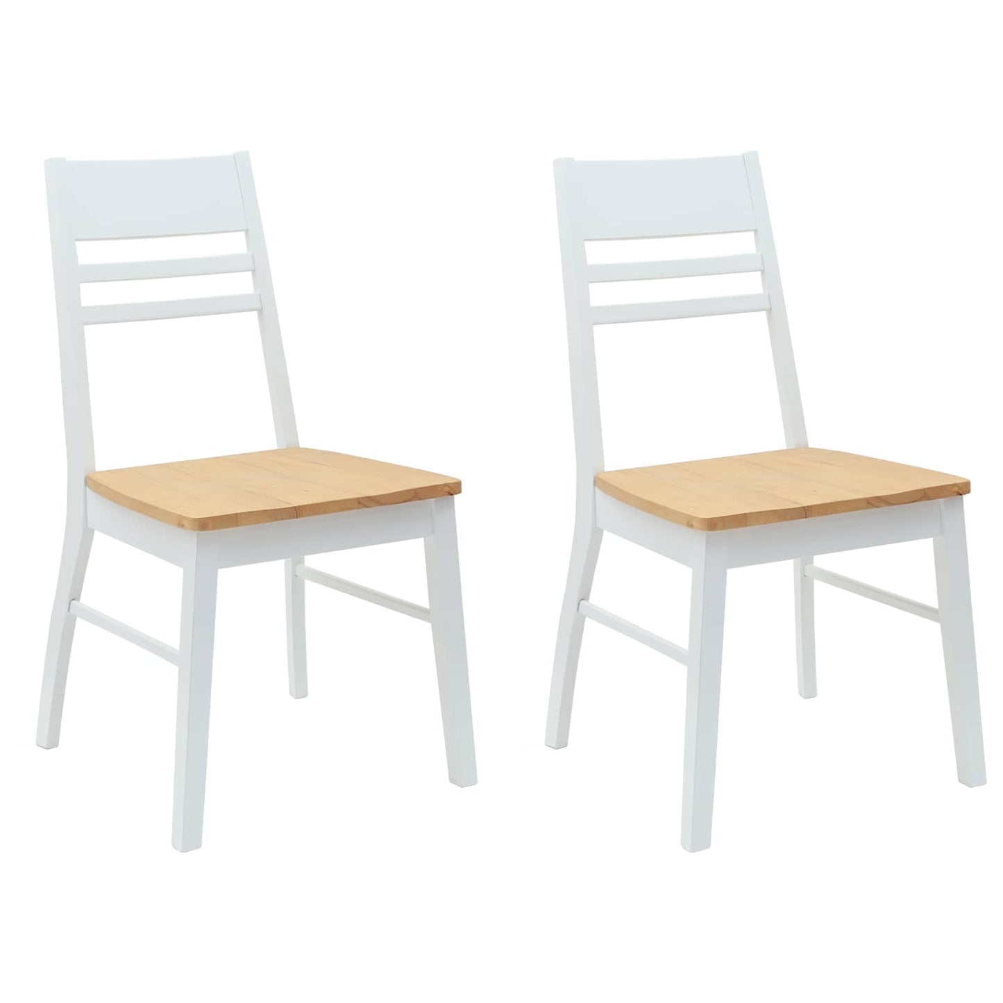 vidaXL Καρέκλες φαγητού 2 pcs Λευκό 43 x 54 x 89 εκ.