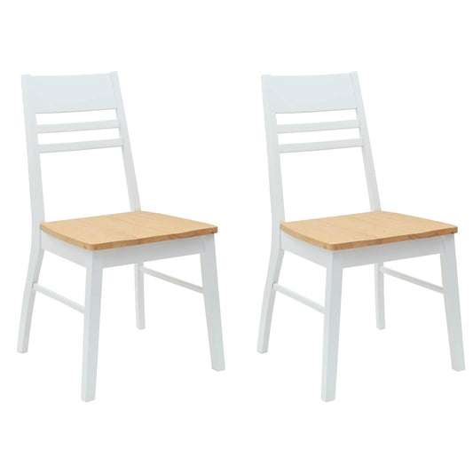 vidaXL Καρέκλες φαγητού 2 pcs Λευκό 43 x 54 x 89 εκ.