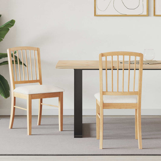 vidaXL Καρέκλες φαγητού 2 pcs Φυσικό 50 x 52,5 x 91 εκ