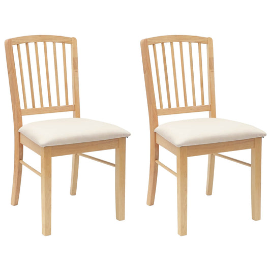 vidaXL Καρέκλες φαγητού 2 pcs Φυσικό 50 x 52,5 x 91 εκ