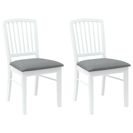 vidaXL Καρέκλες φαγητού 2 pcs Λευκό 50 x 52,5 x 91 εκ