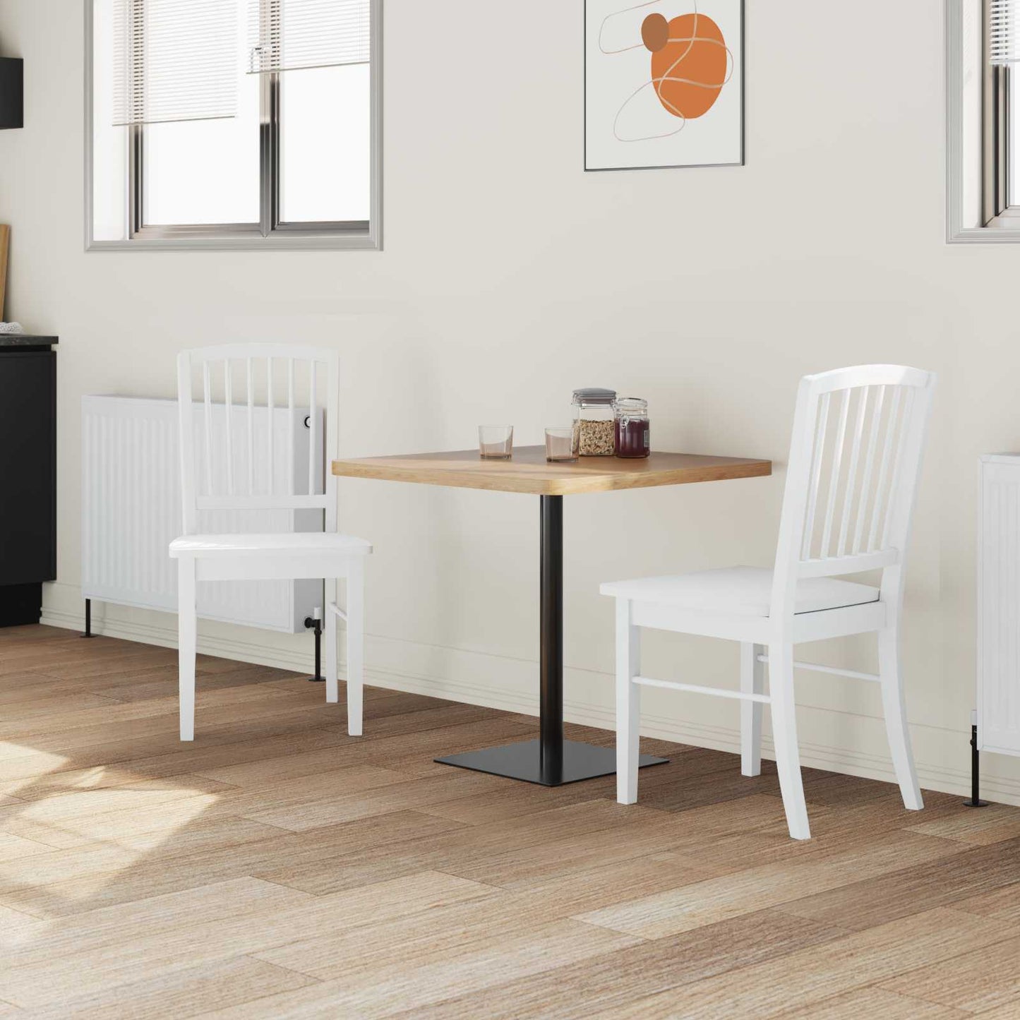 vidaXL Καρέκλες φαγητού 2 pcs Λευκό 50 x 52,5 x 91 εκ