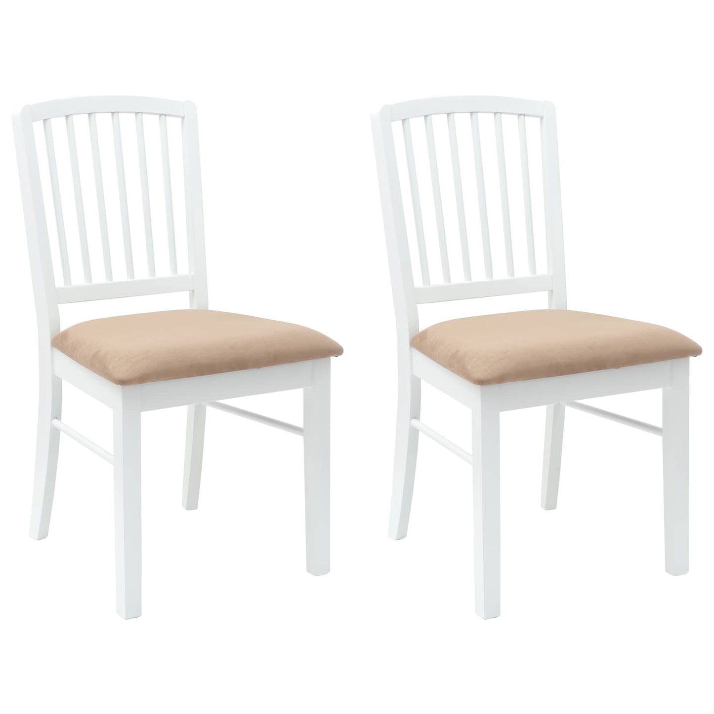 vidaXL Καρέκλες φαγητού 2 pcs Λευκό 50 x 52,5 x 91 εκ