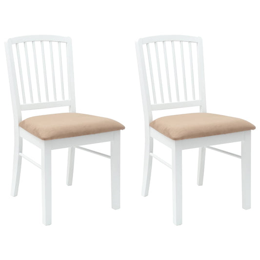 vidaXL Καρέκλες φαγητού 2 pcs Λευκό 50 x 52,5 x 91 εκ