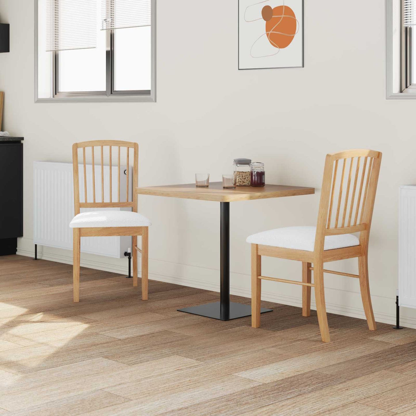 vidaXL Καρέκλες φαγητού 2 pcs Φυσικό 50 x 52,5 x 91 εκ