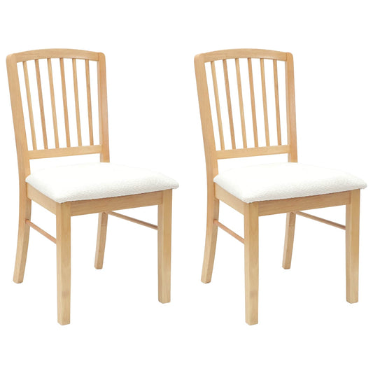 vidaXL Καρέκλες φαγητού 2 pcs Φυσικό 50 x 52,5 x 91 εκ