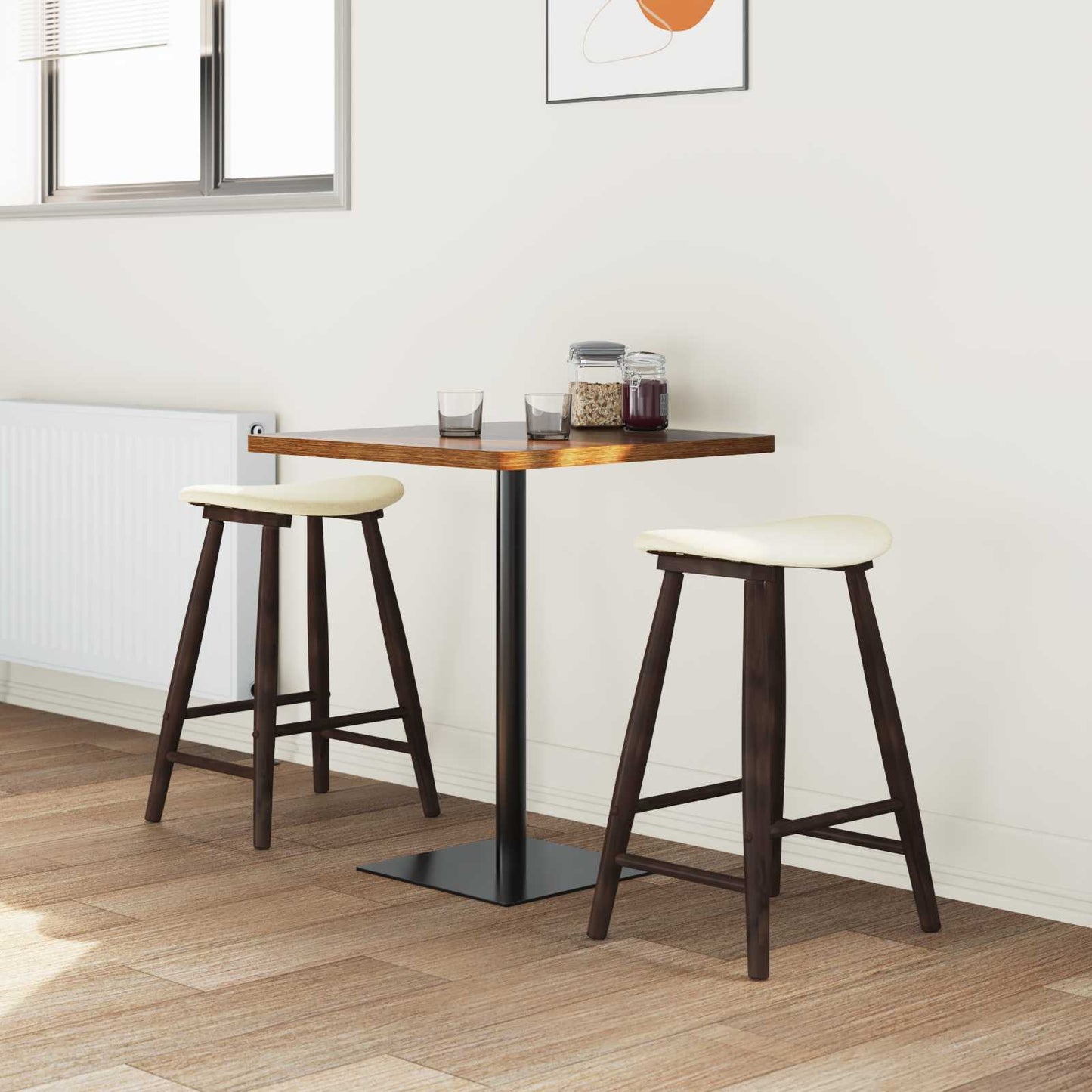 vidaXL Καρέκλες φαγητού 2 pcs Ανοιχτό καφέ 46 x 37 x 63 εκ