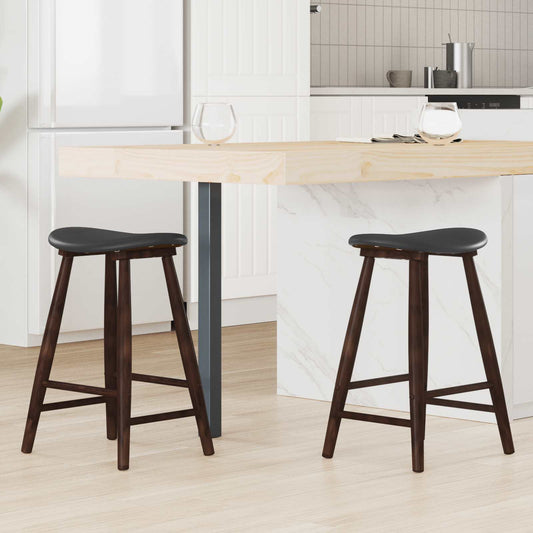 vidaXL Καρέκλες φαγητού 2 pcs Ανοιχτό καφέ 46 x 37 x 63 εκ