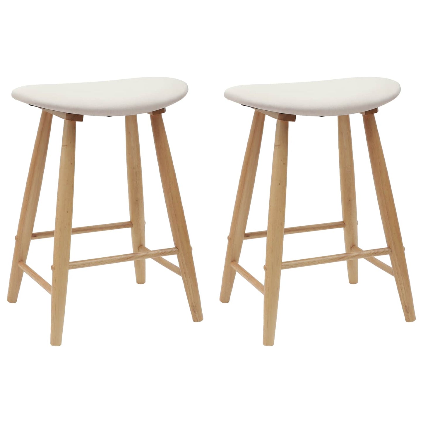 vidaXL Καρέκλες φαγητού 2 pcs Φυσικό 46 x 37 x 63 εκ