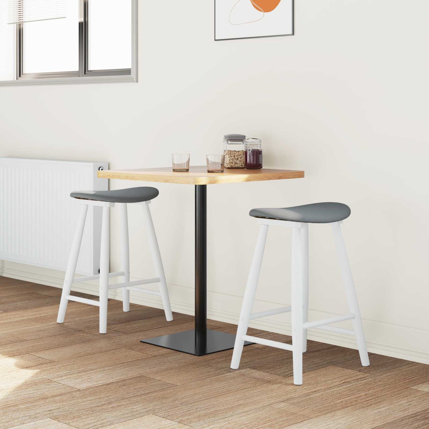 vidaXL Καρέκλες φαγητού 2 pcs Λευκό 46 x 37 x 63 εκ