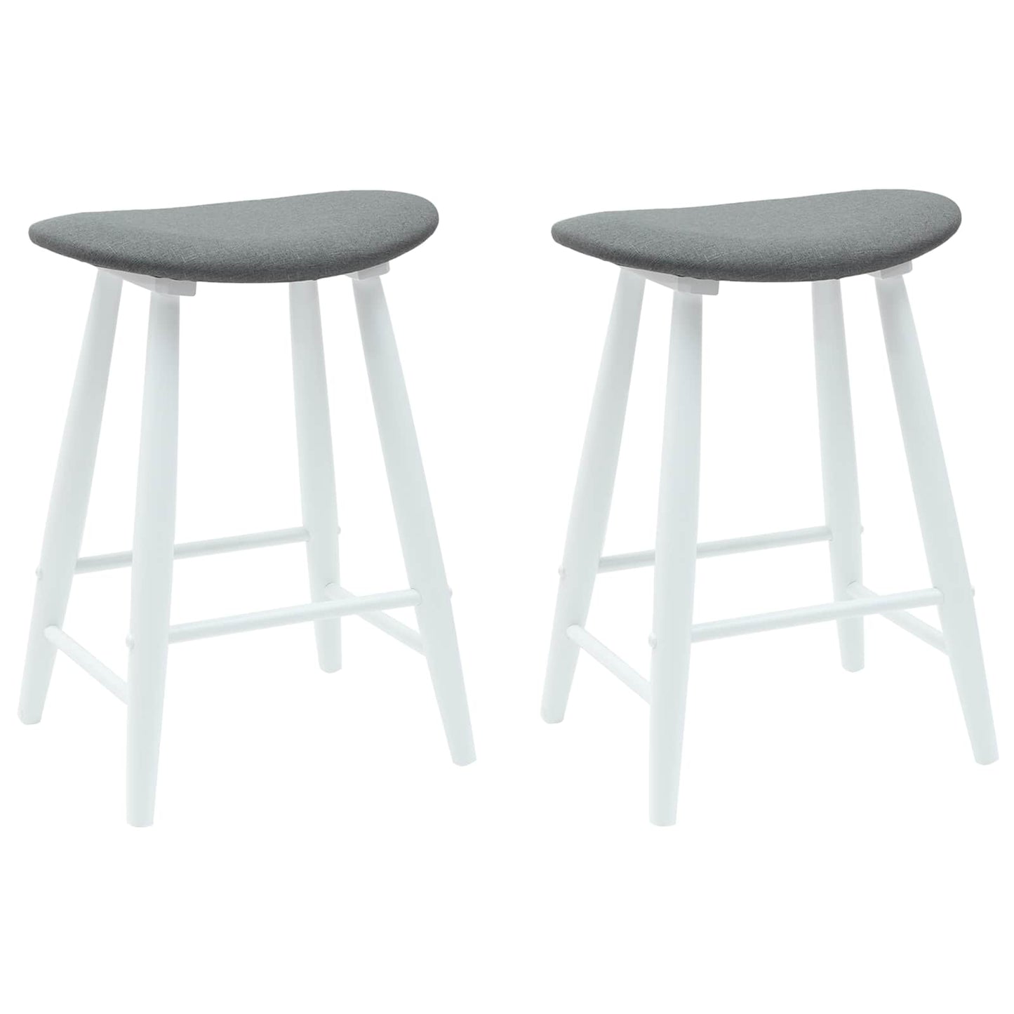 vidaXL Καρέκλες φαγητού 2 pcs Λευκό 46 x 37 x 63 εκ