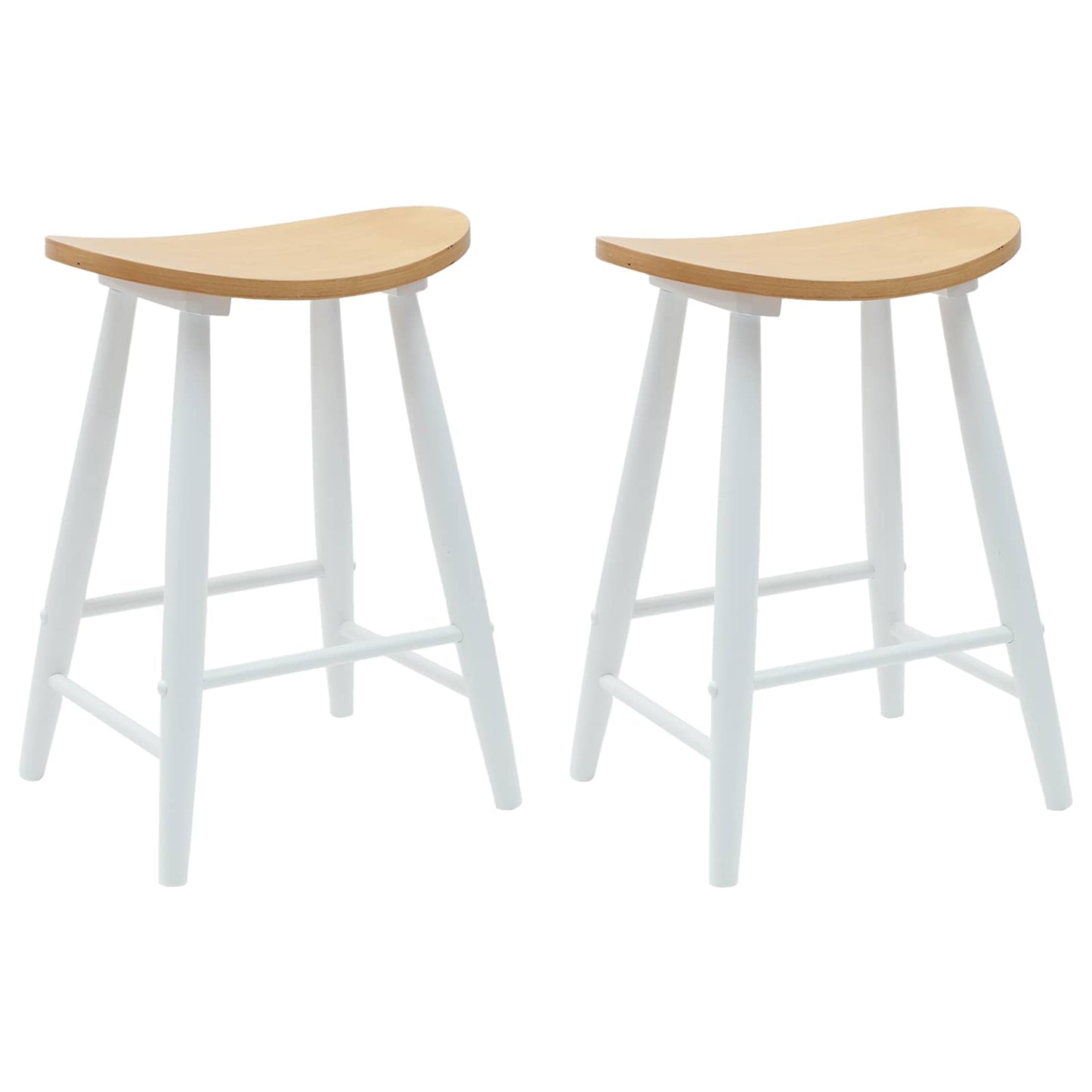 vidaXL Καρέκλες φαγητού 2 pcs Λευκό 46 x 37 x 63 εκ