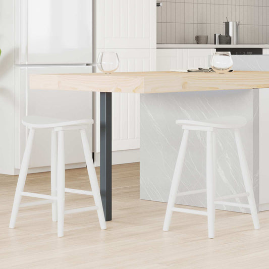 vidaXL Καρέκλες φαγητού 2 pcs Λευκό 46 x 37 x 63 εκ