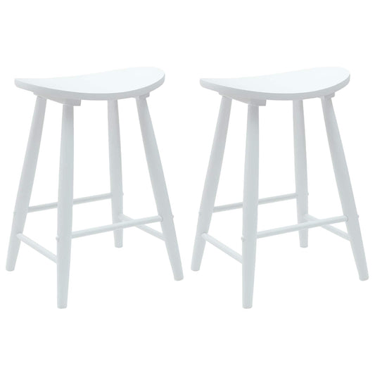 vidaXL Καρέκλες φαγητού 2 pcs Λευκό 46 x 37 x 63 εκ