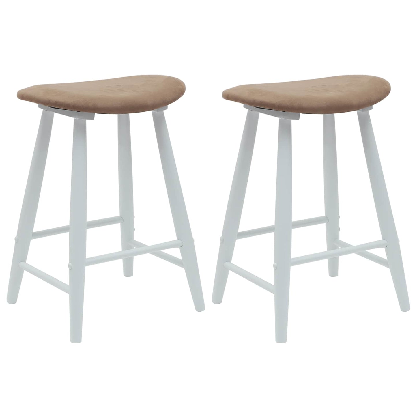 vidaXL Καρέκλες φαγητού 2 pcs Λευκό 46 x 37 x 63 εκ