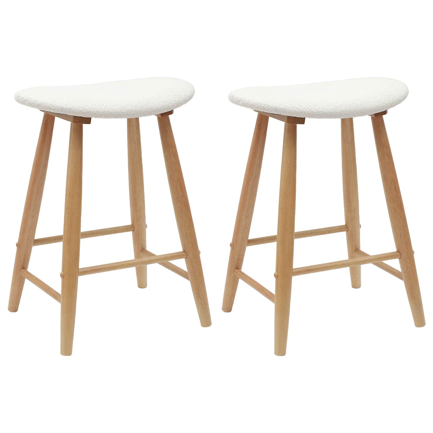 vidaXL Καρέκλες φαγητού 2 pcs Φυσικό 46 x 37 x 63 εκ