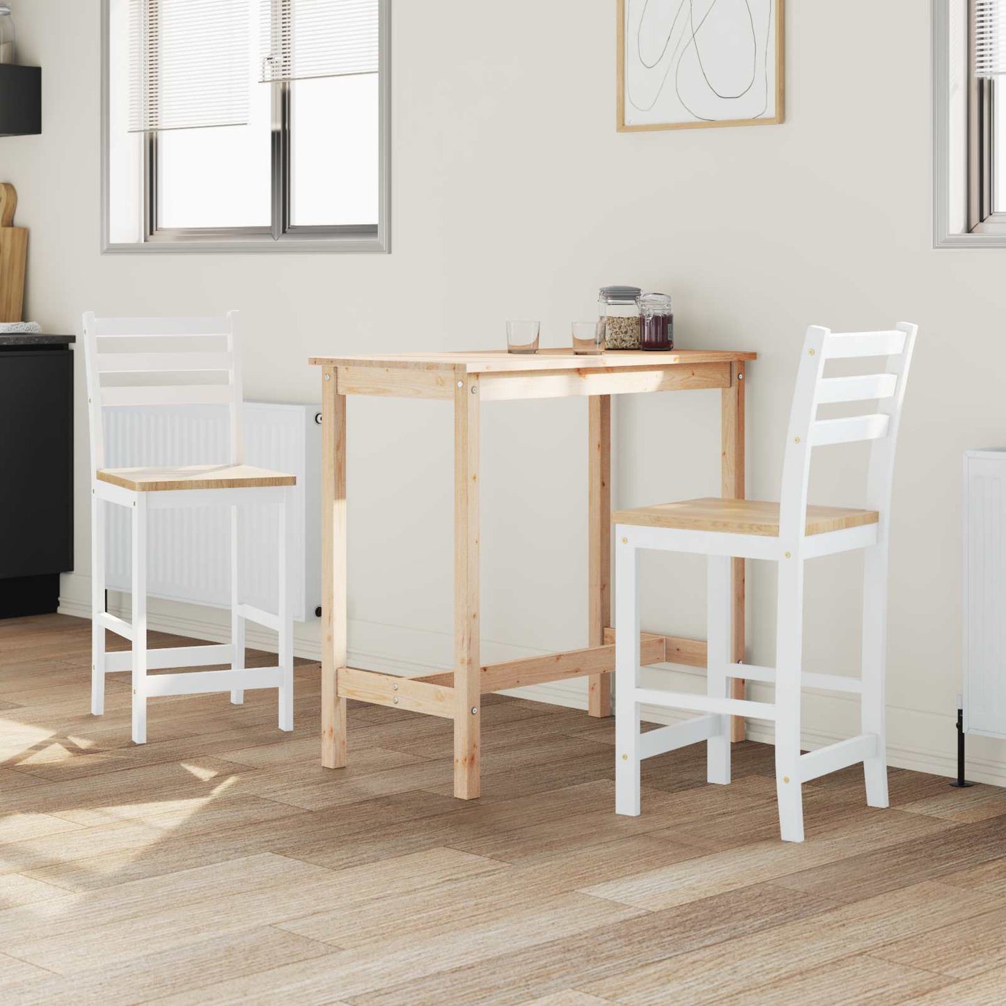 vidaXL Καρέκλες φαγητού 2 pcs Λευκό 40 x 47,5 x 99,5 εκ