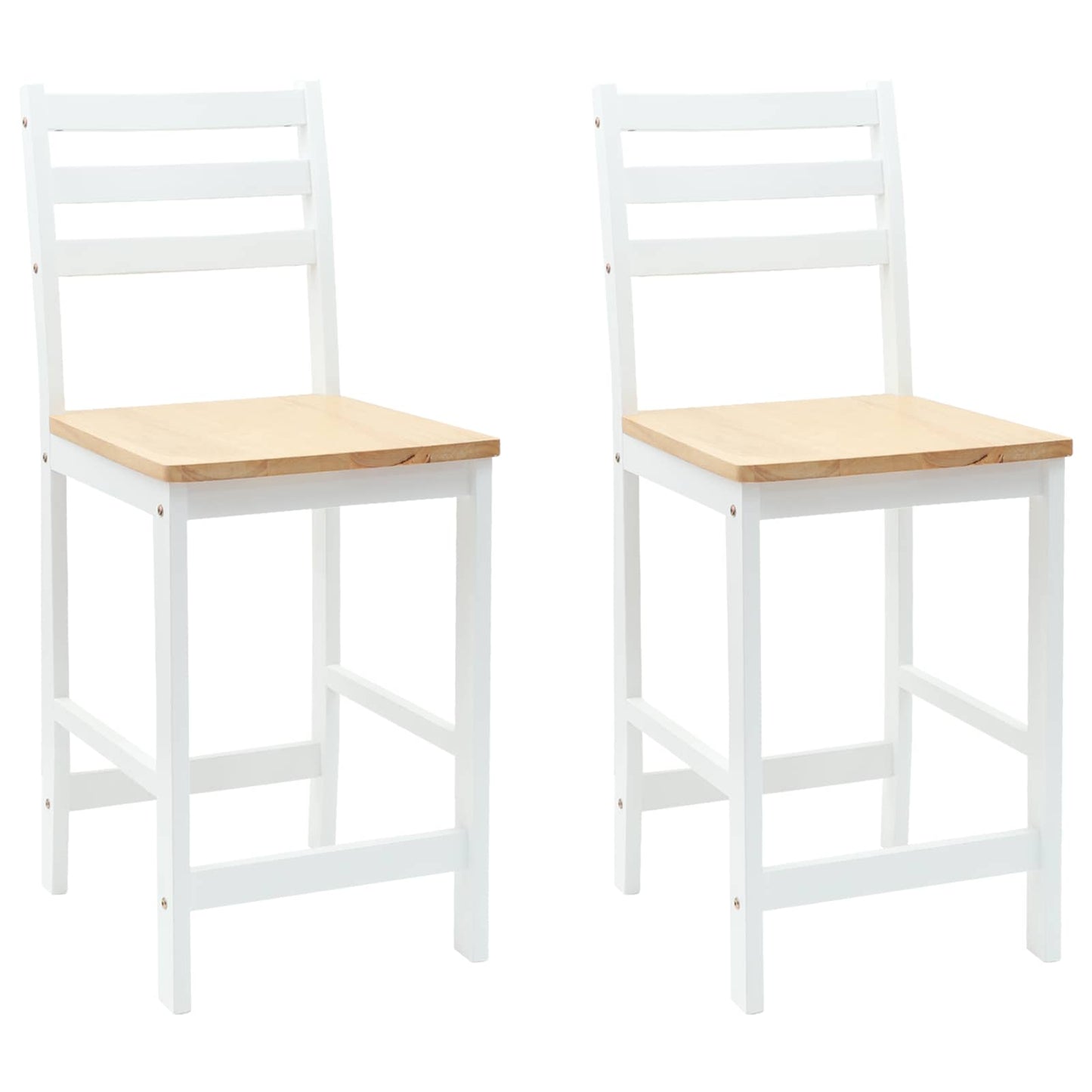 vidaXL Καρέκλες φαγητού 2 pcs Λευκό 40 x 47,5 x 99,5 εκ