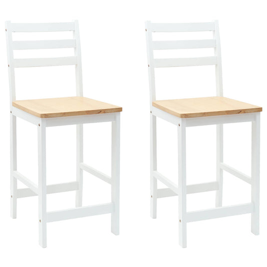 vidaXL Καρέκλες φαγητού 2 pcs Λευκό 40 x 47,5 x 99,5 εκ