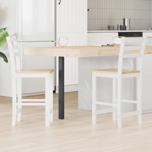 vidaXL Καρέκλες φαγητού 2 pcs Λευκό 40 x 47,5 x 99,5 εκ
