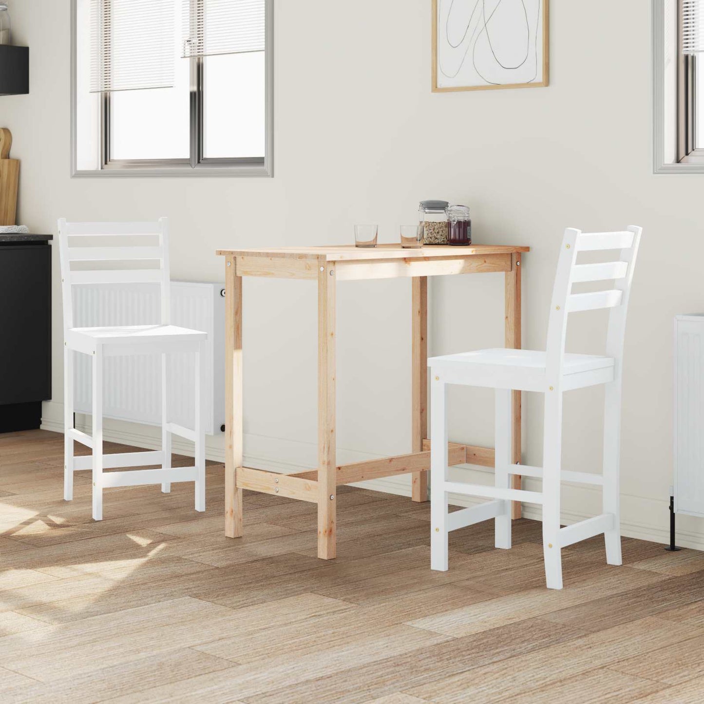 vidaXL Καρέκλες φαγητού 2 pcs Λευκό 40 x 47,5 x 99,5 εκ