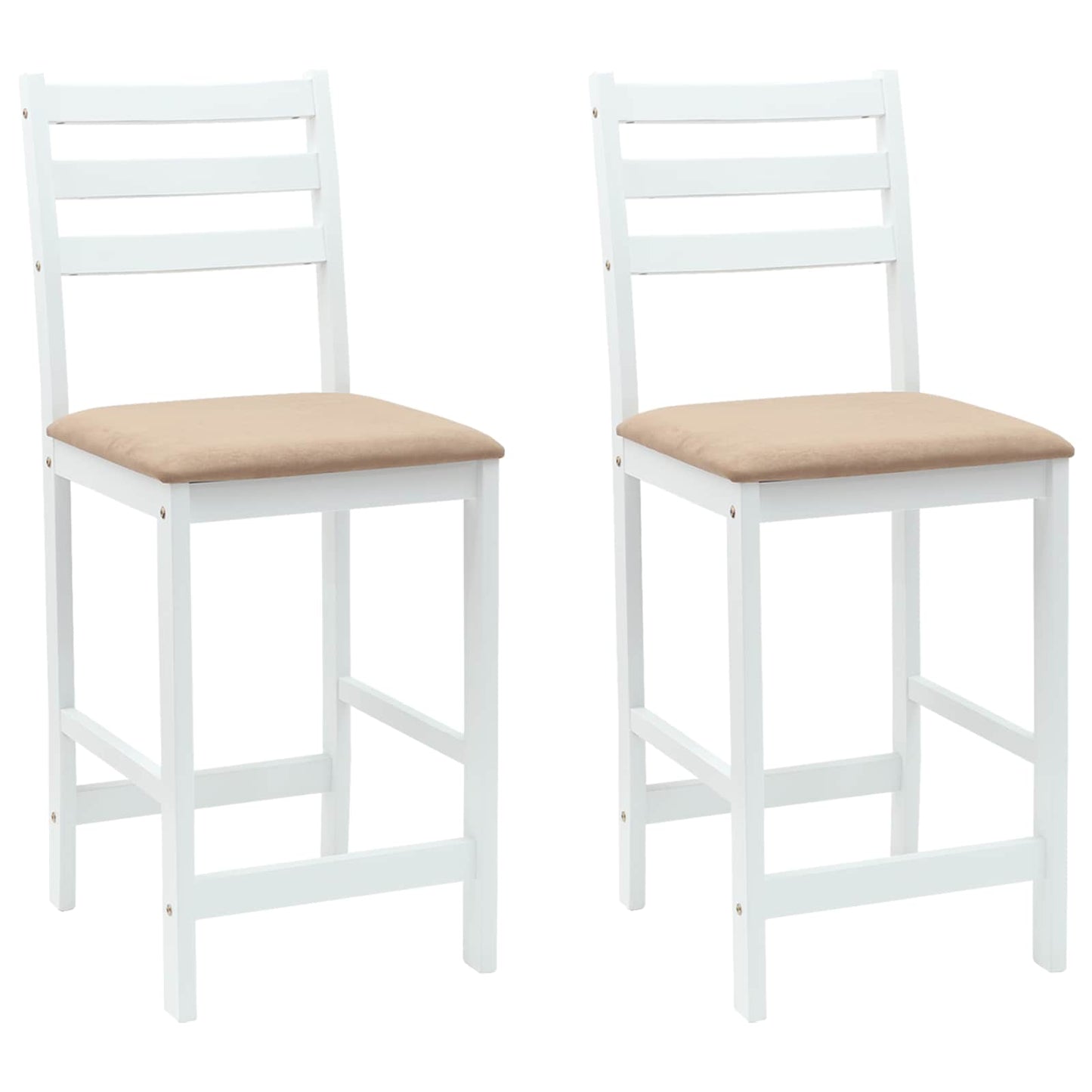 vidaXL Καρέκλες φαγητού 2 pcs Λευκό 40 x 47,5 x 99,5 εκ