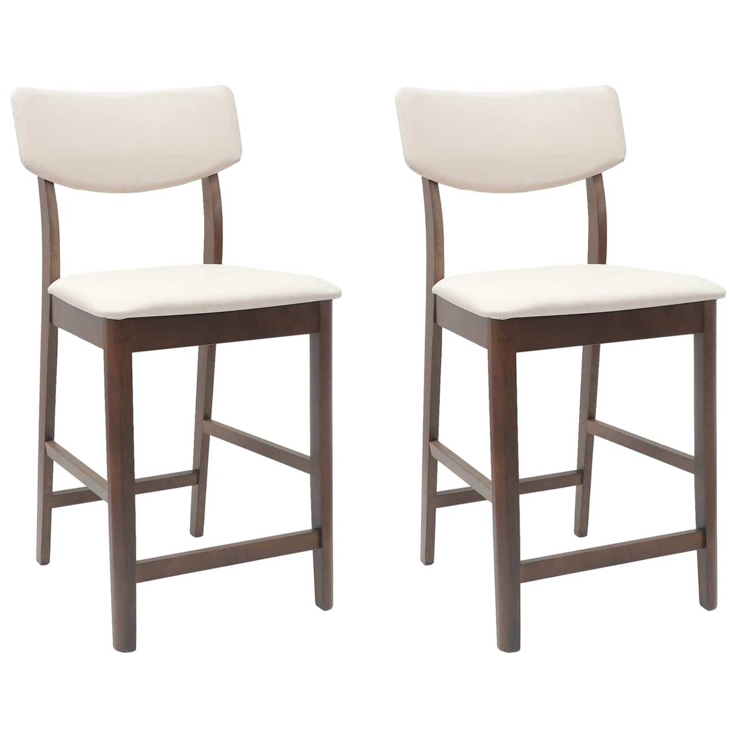 vidaXL Καρέκλες φαγητού 2 pcs Ανοιχτό καφέ 48 x 49 x 95 εκ.