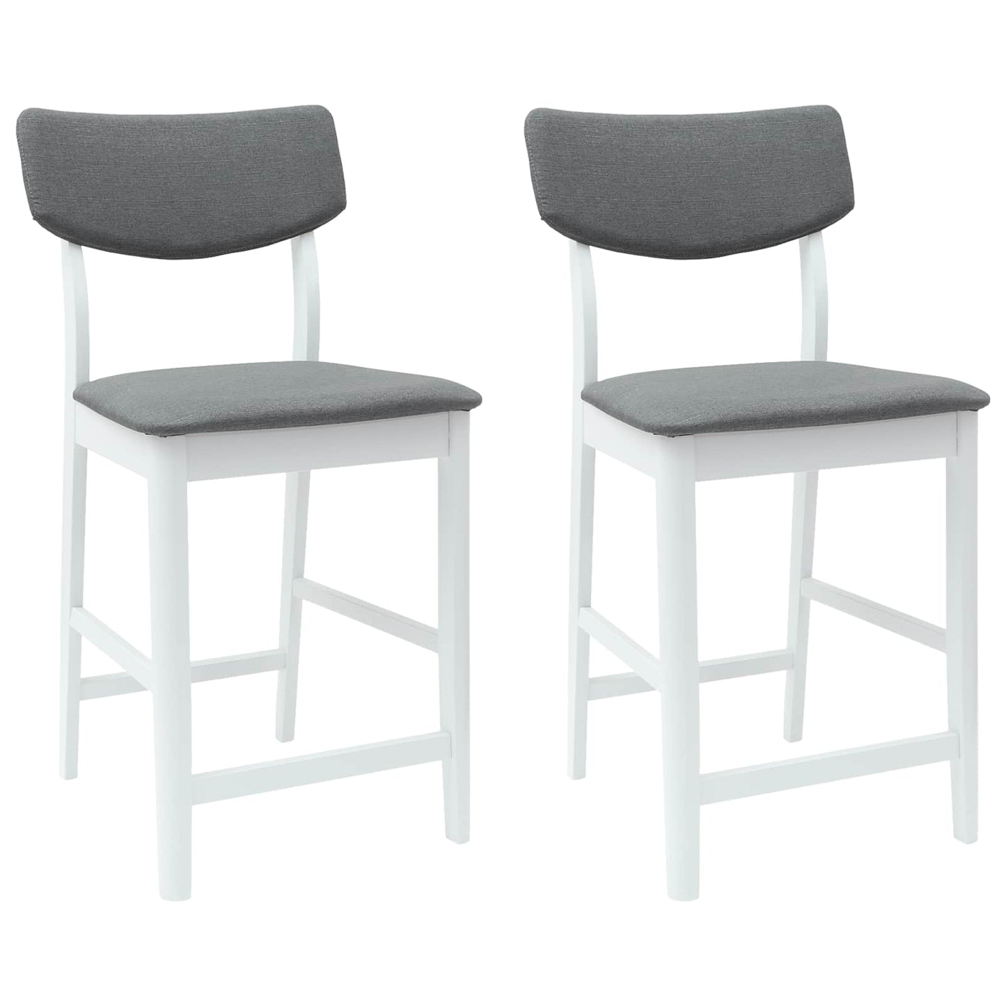 vidaXL Καρέκλες φαγητού 2 pcs Λευκό 48 x 49 x 95 εκ.