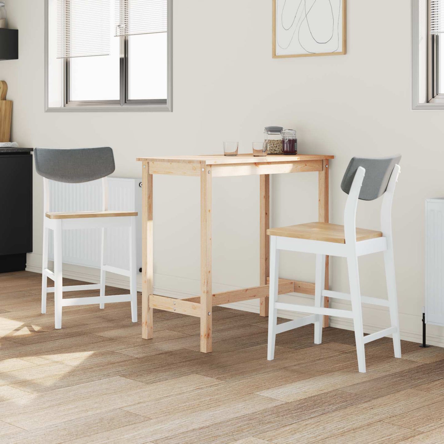vidaXL Καρέκλες φαγητού 2 pcs Λευκό 48 x 49 x 95 εκ.