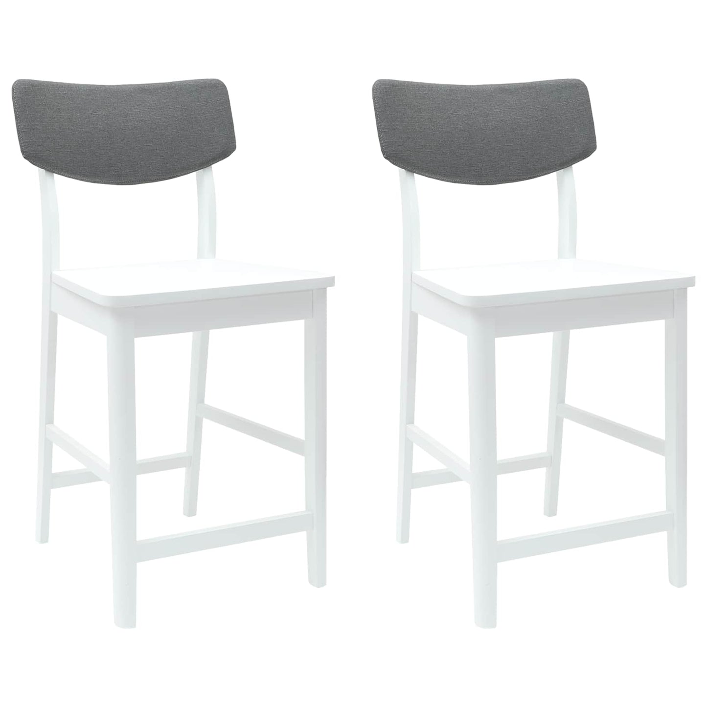 vidaXL Καρέκλες φαγητού 2 pcs Λευκό 48 x 49 x 95 εκ.