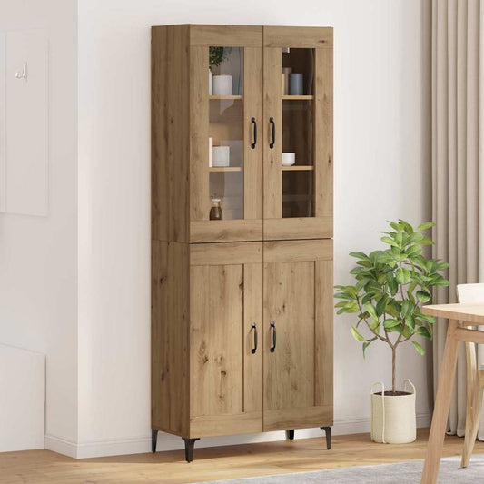 vidaXL Highboard Artisan Oak 69,5 x 34 x 180 εκ. Επεξεργασμένο ξύλο