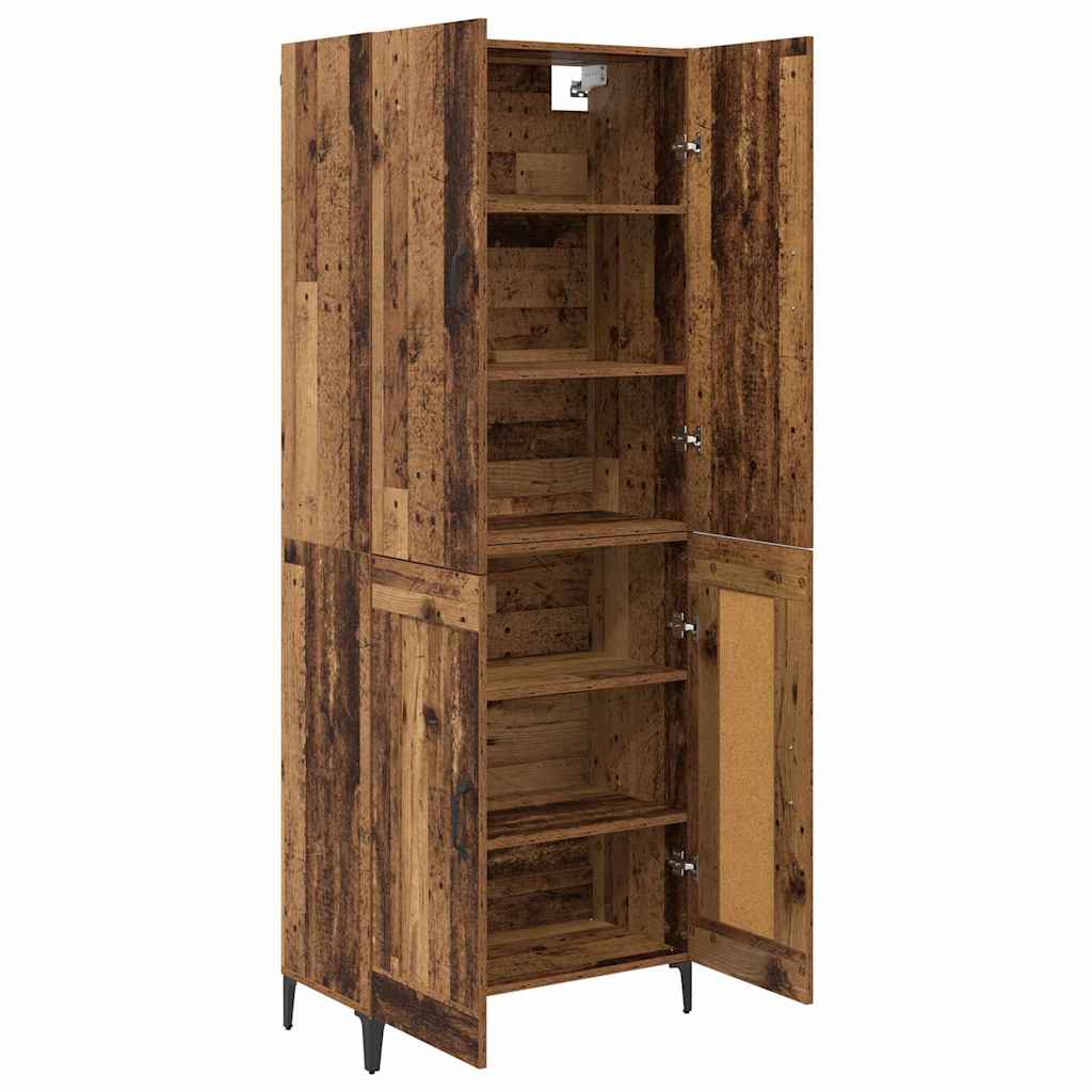 vidaXL Highboard Παλιό Ξύλο 69,5 x 34 x 180 εκ. Επεξεργασμένο ξύλο