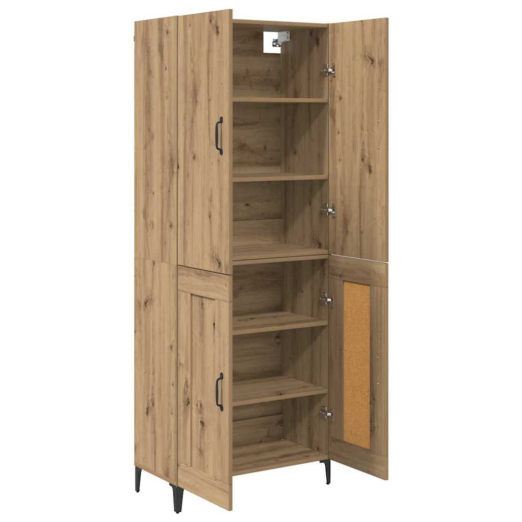vidaXL Highboard Artisan Oak 69,5 x 34 x 180 εκ. Επεξεργασμένο ξύλο