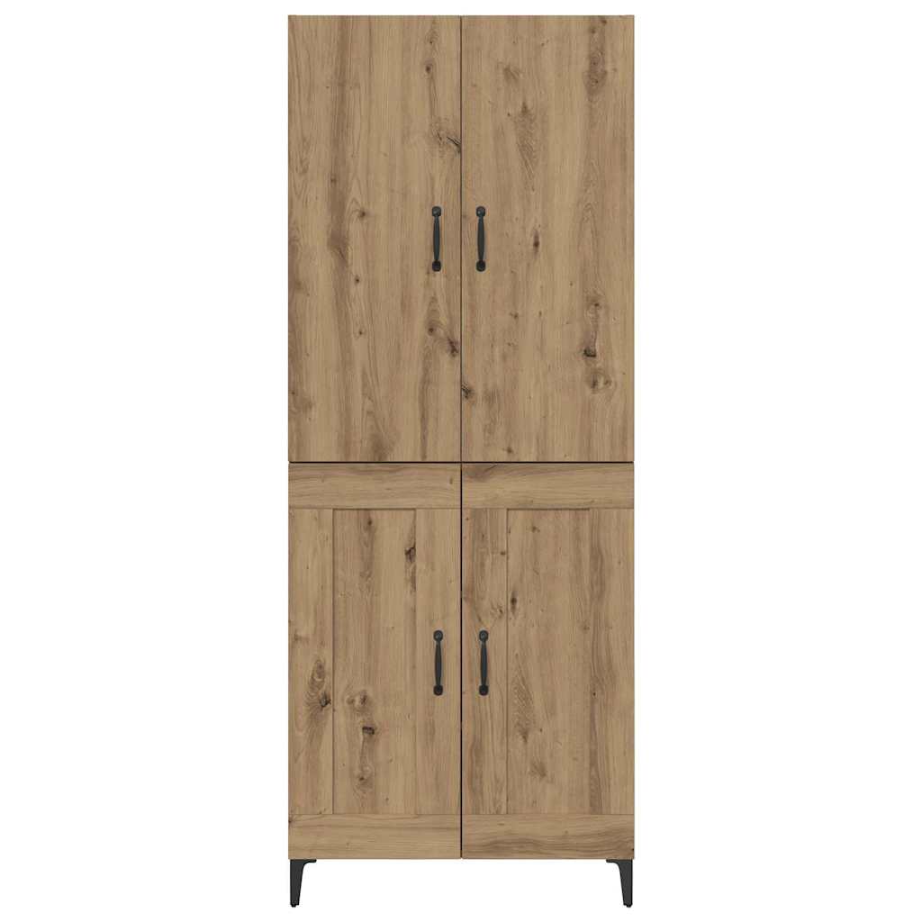 vidaXL Highboard Artisan Oak 69,5 x 34 x 180 εκ. Επεξεργασμένο ξύλο