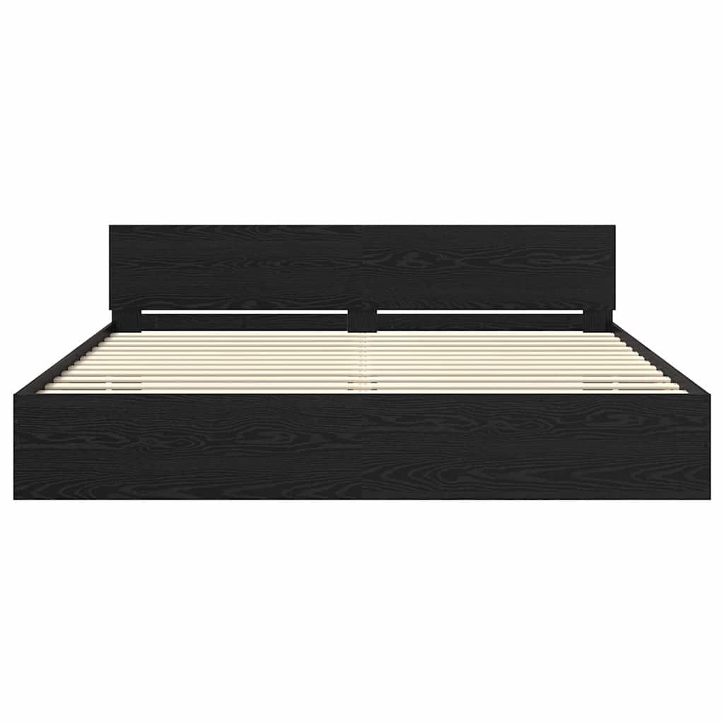 vidaXL Σκελετός Κρεβατιού Μαύρη Οξυά 180 x 200 cm Επεξεργασμένο ξύλο