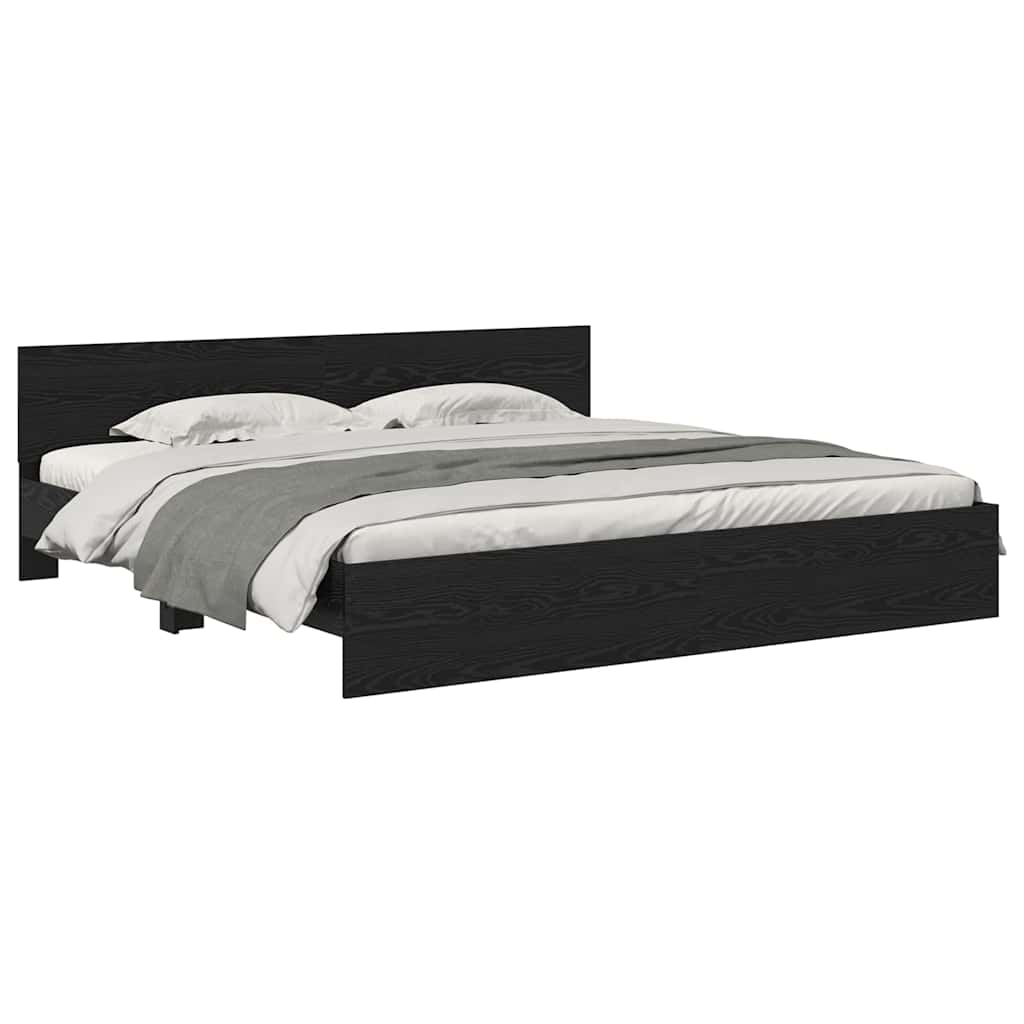 vidaXL Σκελετός Κρεβατιού Μαύρη Οξυά 180 x 200 cm Επεξεργασμένο ξύλο
