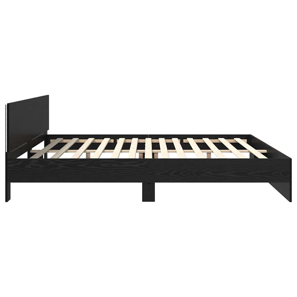 vidaXL Σκελετός Κρεβατιού Μαύρη Οξυά 180 x 200 cm Επεξεργασμένο ξύλο