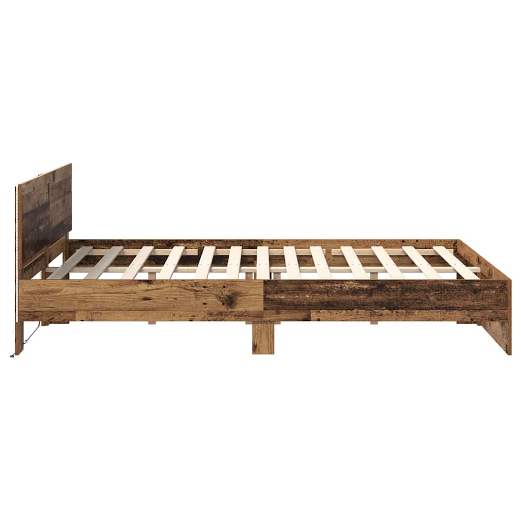vidaXL Σκελετός Κρεβατιού Παλιό Ξύλο 150 x 200 cm Επεξεργασμένο ξύλο