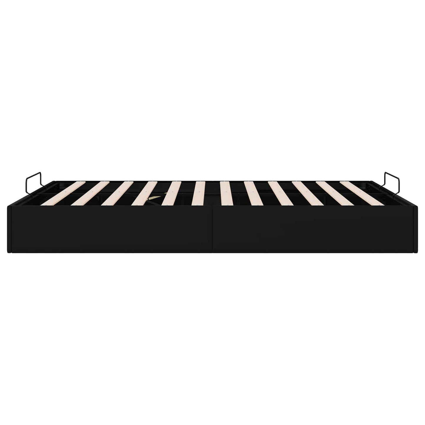 vidaXL Κρεβάτι Οθωμανικού Τύπου Μαύρο 153 x 203 cm Τεχνητό Δέρμα