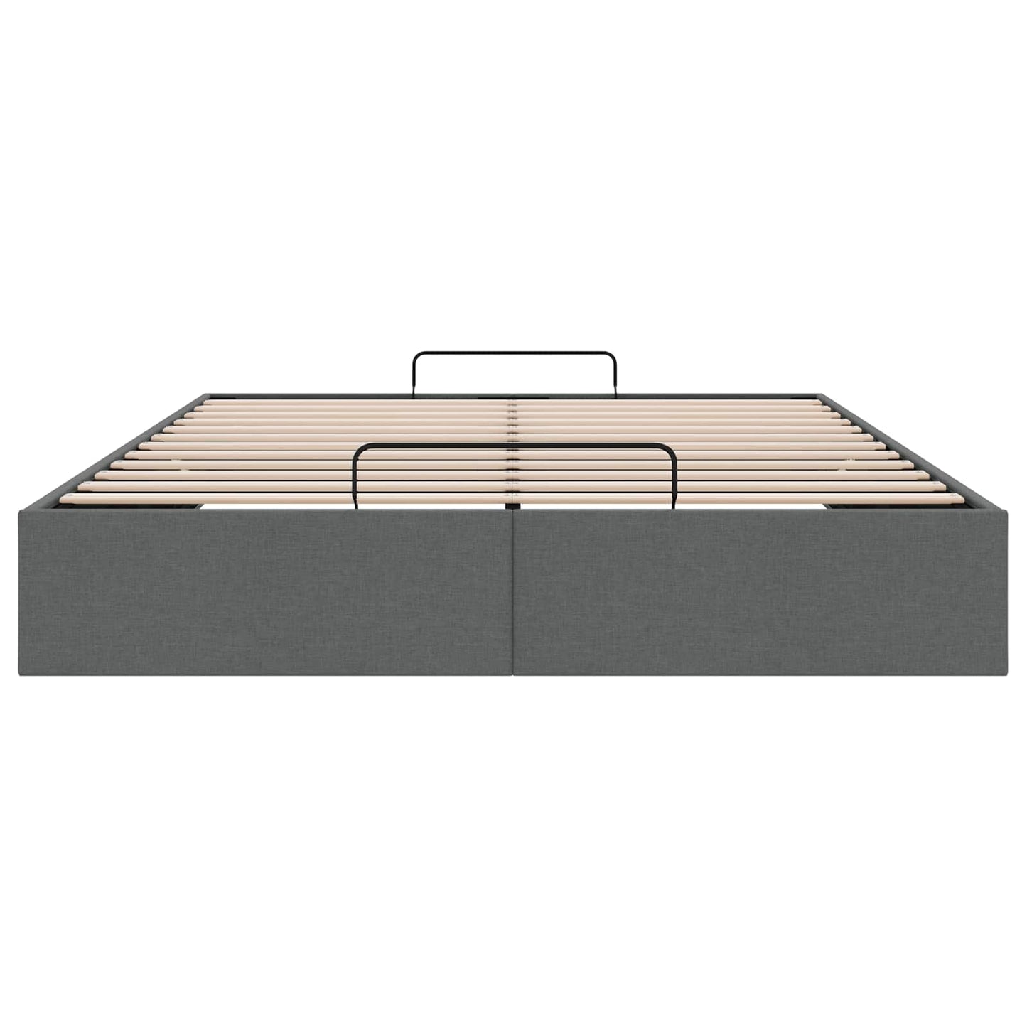 vidaXL Κρεβάτι Οθωμανικού Τύπου Σκούρο Γκρι 153 x 203 cm Ύφασμα
