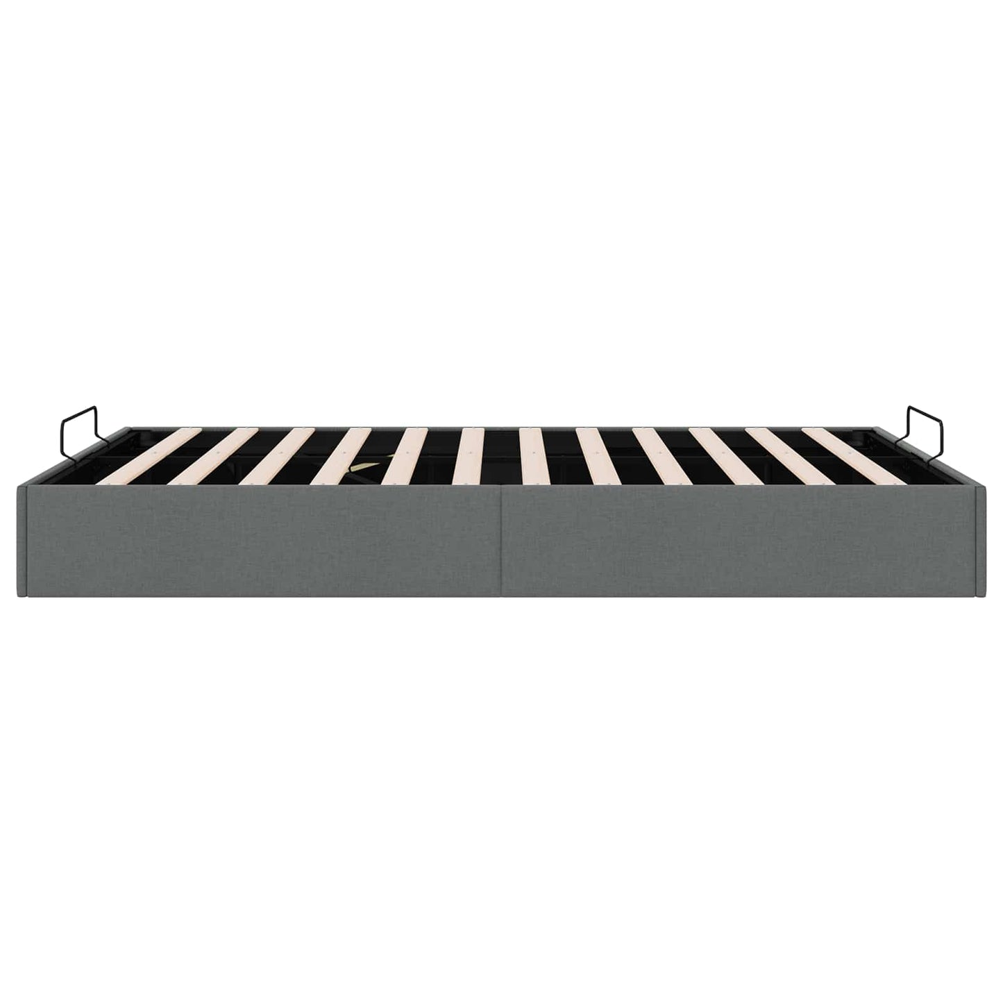 vidaXL Κρεβάτι Οθωμανικού Τύπου Σκούρο Γκρι 153 x 203 cm Ύφασμα