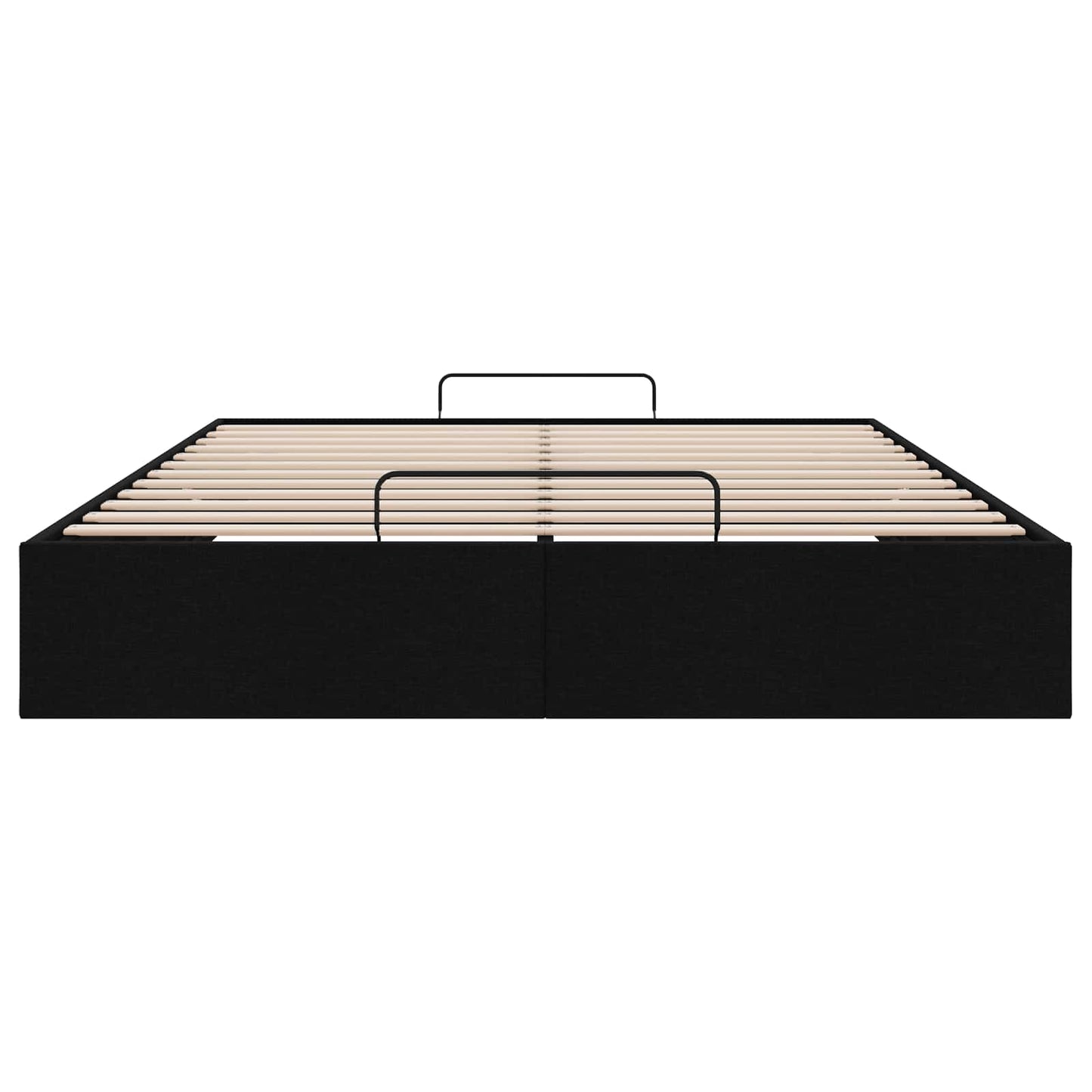 vidaXL Κρεβάτι Οθωμανικού Τύπου Μαύρο 153 x 203 cm Ύφασμα